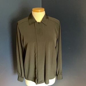 Vintage black silky blouse
